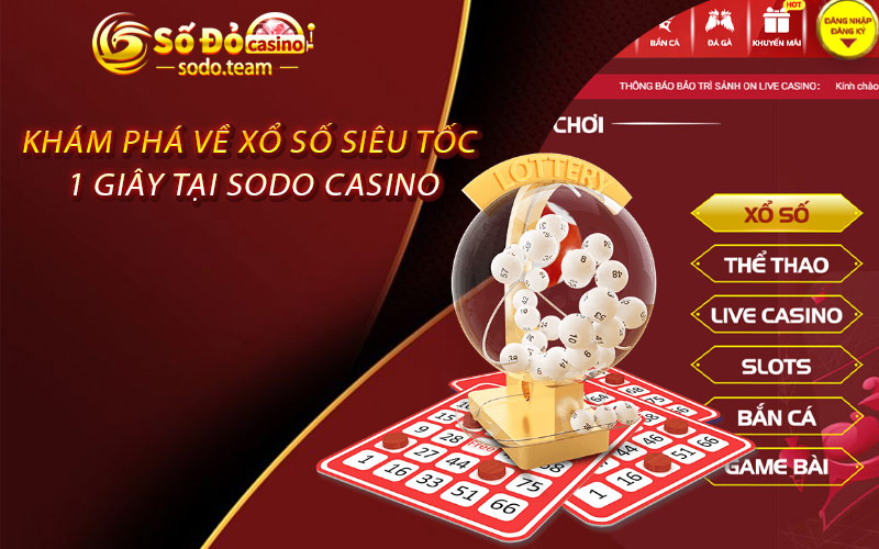 Khám phá về xổ số siêu tốc 1 giây tại Sodo casino